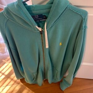 Polo by Ralph Lauren Kids Aqua Zip-Up Hoodie